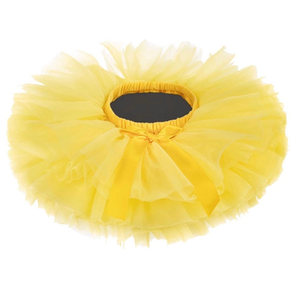 Baby girl yellow tutu with attached bloomers